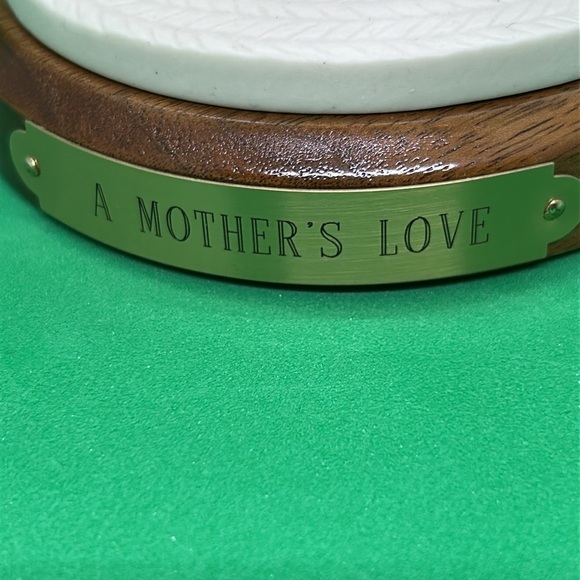 Maryetta Statue A Mother's Love Porcelain Figurine Solid Walnut Base w/Name 10” - Picture 11 of 11